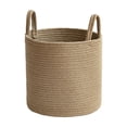 thumbnail image 2 of Chmadoxn Storage Trunks, Rope Hand-woven Storage Basket Rope Woven Storage Basket Basket Foldable Storage Dirty Clothes Toys Sundries Storage Basket Organising Basket Storage Basket, 2 of 7
