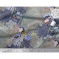 thumbnail image 3 of Soimoi Silk Fabric Flower Vase,Cat & Girl Human Figure Print Fabric by The Yard 42 Inch Wide, 3 of 3