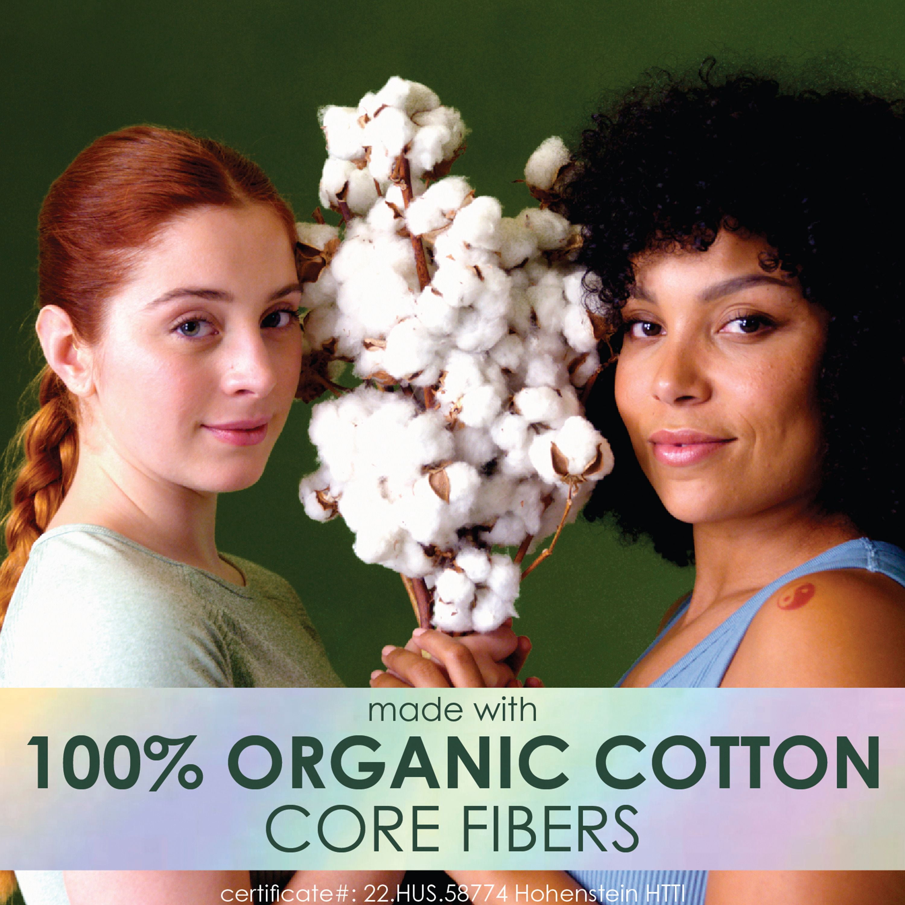 Tampons L., fabriqués à partir de coton biologique, degré d’absorption régulier/super, emballage multiple, sans pesticides synthétiques, rayonne ni parfums, 18 U