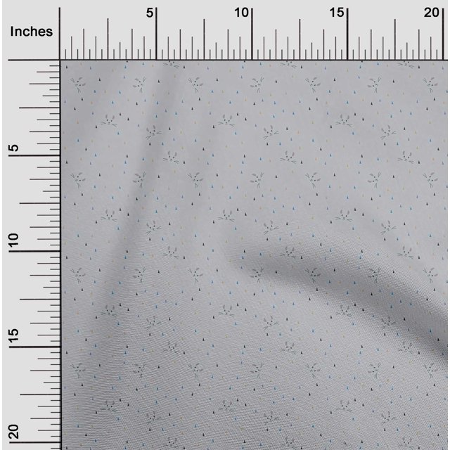 oneOone Tissu Polyester Lycra Triangle & Visage de Chat Imprimé par Yard 56 Pouces de Large