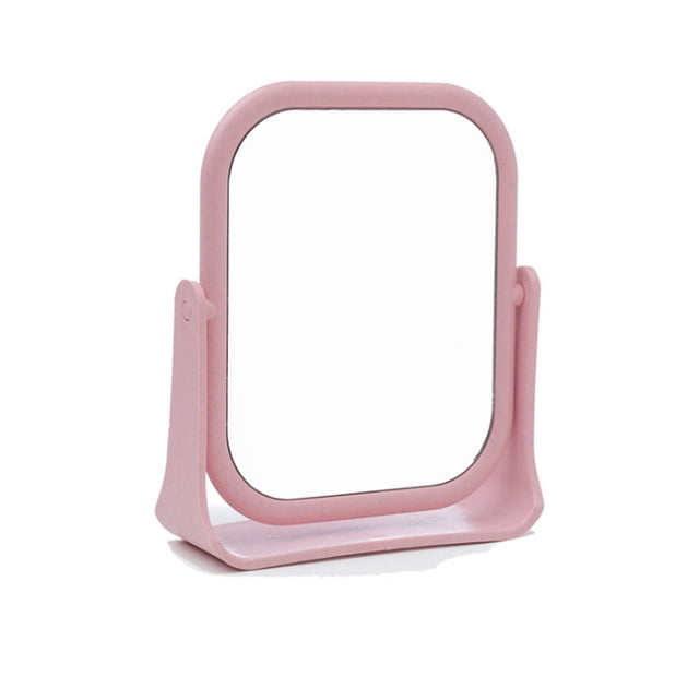 Rbaofujie Desktop Makeup Mirror Portable Small Mirror Female Dressing Table Desktop Princess Mirror Bedroom Student Dormitory Desktop Makeup Mirror