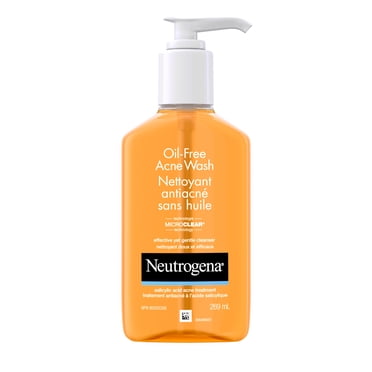 Neutrogena Nettoyant Anti-Acné Sans Huile, Nettoyant pour le Visage avec Traitement Anti-Acné à l'Acide Salicylique 2 %, Nettoyant Quotidien pour le Visage Anti-Acné Sans Huile pour Peau Sujette à l'Acné avec Acide Salicylique
