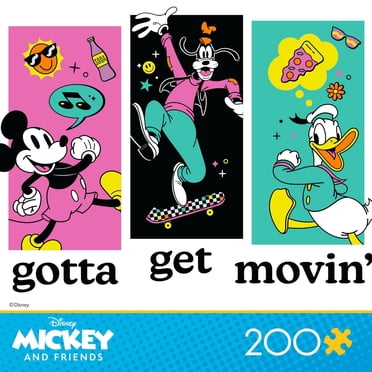 Ceaco Disney Friends Gotta Get Movin' 200-Piece Interlocking Jigsaw Puzzle for Children Ages 8+