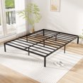 thumbnail image 2 of Gymax Queen Size Metal Bed Frame Heavy Duty Support Slats Mattress Foundation, 2 of 10