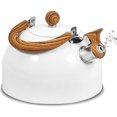 thumbnail image 4 of Wekvgz 3/2L Tea Kettle with Anti-scald Handle Rustproof Whistling Tea Kettle Food Grade Stainless Steel Stove Top Even Heating Whistling Kettle Teapot for Kitchens Gas Stove Induction Cooker (White), 4 of 10