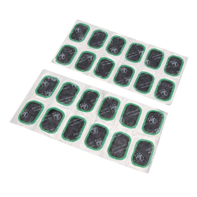 Unique Bargains 24 Pcs Écussons de Crevaison de Pneu de Moto/auto Verts Outil de Réparation de Pneu 52 x 34 mm