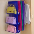 thumbnail image 3 of Amdohai Support de Rangement pour Sac à Main pour Garde-Robe, Organisateur Suspendu pour Sac à Main avec 6 Grandes Poches, 3 of 7