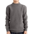 thumbnail image 1 of Posijego 4-18 Years Girls Boys Sweaters Crew Neck Solid Color Long Sleeve Knit Pullover Tops Fall Winter Clothes, 1 of 6