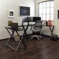 thumbnail image 2 of Manor Park Modern X Glass Corner Computer and Gaming Desk, 2 of 8