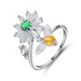 thumbnail image 4 of Womens Anxiety Ring Sunflower Rotating Ring Open Ring Relieves Anxiety Stress, 4 of 9