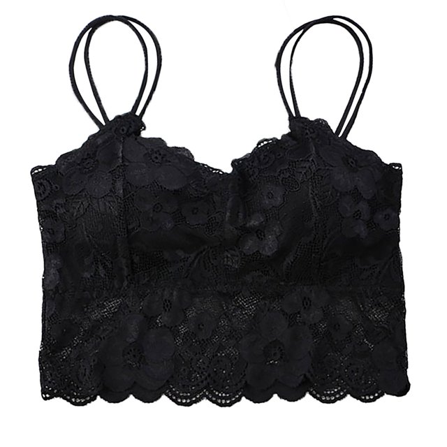 Non Ring Gathered Comfortable Bra Simple Natural Type Lace Anti Disappearance Wrapped Bra Bustier Underwear