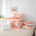 thumbnail image 5 of YST Lotus Flower King Comforter Set, 7-Piece, Gradient Tie Dye, Exotic Floral, Orange, Reversible, Bedding Set, King, 5 of 5