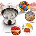 thumbnail image 2 of Bol à Sucre en Acier Inoxydable avec Couvercle à Roulettes, Couvercle à Charnière Pratique, Bol à Sucre en Acier Inoxydable, Support pour Cubes de Sucre, Pot à Bonbons, Bol Réf : 5713, 2 of 5