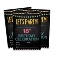 thumbnail image 1 of Darling Souvenir Black Birthday Invitation Card 28 Pcs Fill or Write In Blank Invites Printable Party Supplies 5 x 7 Inches, 1 of 5