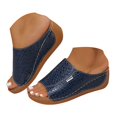 thumbnail image 1 of IUJSOY Womens Sandals Comfortable Platform Wedge Sandals Retro Pattern Slip on Summer Slippers, 1 of 8