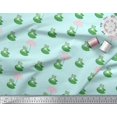 thumbnail image 3 of Soimoi Rayon Fabric Lotus & Frog Kids Print Sewing Fabric Yard 42 Inch Wide, 3 of 3