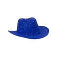 thumbnail image 2 of Glitter Sequin Trim Cowboy Hat - Royal, 2 of 2