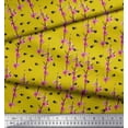 thumbnail image 2 of Soimoi Poly Georgette Fabric Leaves,Floral & Honey Bee Insects Printed Fabric 1 Yard 42 Inch Wide, 2 of 3