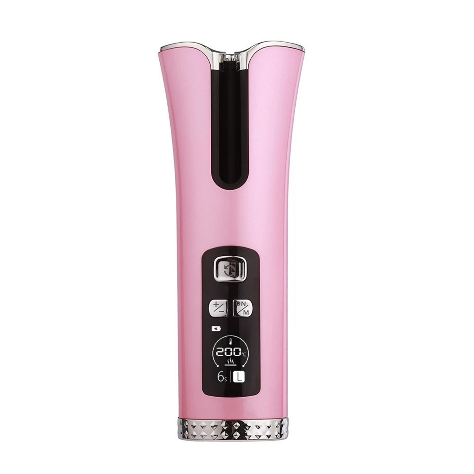 Automatic Hair Curler with 3 Temperature & 4 Timer Settings Cordless & Portable Curling Wand USB Rechargeable Auto Hair Curler for Hair Styling