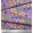 thumbnail image 2 of Soimoi Feuilles de Tissu Poly Georgette & Tissu Imprimé Artistique Floral 1 Yard 52 Inch Wide, 2 of 5
