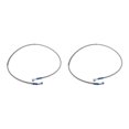 thumbnail image 1 of VONKY Motorcycle Brake Oil Hose Line Pipe Fitting Stainless Braided Steel Silver 120cm 2Set, 1 of 6