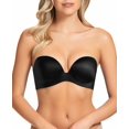 thumbnail image 1 of Fine Lines Women’s Memory Low Cut Strapless 4 Way Convertible Bras, Black, 36D, 1 of 5