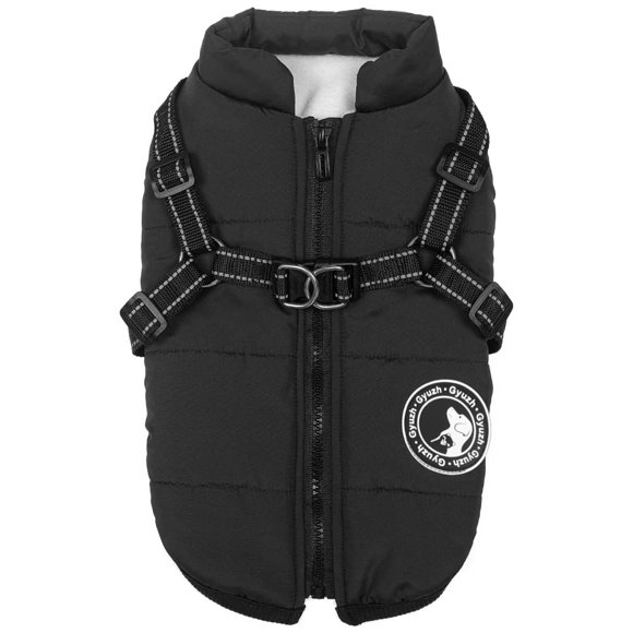 Gyuzh Dog Coat with Harness Puppy Coats Small Dog Harness Jacket Winter Waterproof Jackets for Smal Medium Large Dogs