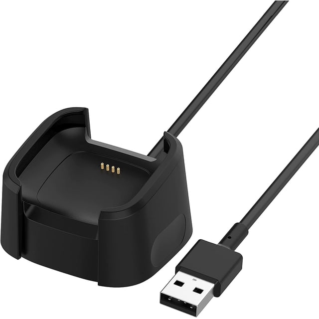 MYKOMI 3.3Ft USB Charger Compatible with Fitbit Versa 2 Charger Dock Anti-Slip Replacement Smartwatch Charging Cable Stand(not for Fitbit Versa/Versa Lite)