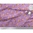 thumbnail image 3 of Soimoi Purple Cotton Duck Fabric Insect & Cat Animal Print Sewing Fabric BTY 42 Inch Wide, 3 of 3
