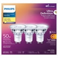 thumbnail image 4 of PHILIPS 4W GU10 Base Soft White Warm Glow Ultra Definition Dimmable LED Light Bulbs - 3 Pack, 4 of 5