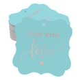 thumbnail image 1 of Inkdotpot Real Rose Gold Foil Bracket Shape Paper Hang Tags Made With Love Wedding Favor Tags Pack Of 100, 1 of 7