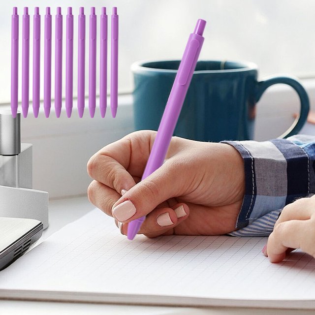YIMWNYI 10 Pack Large Capacity Gel Pens, Fast Drying Colored Gel Pens, 0.5mm Smooth Writing Pens, Comfortable Grip Signature Pens, Portable Click Gel Pens, Plastic Body Office Pens