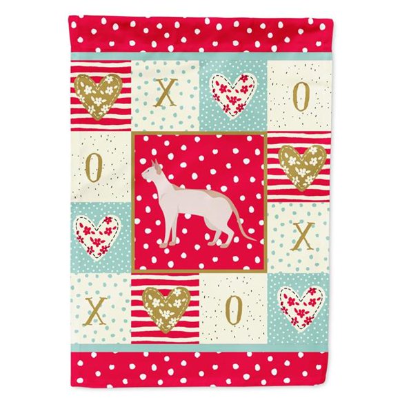 Carolines Treasures CK5590CHF 28 x 0.01 x 40 in. Colorpoint Shorthair No.3 Cat Love Canvas House Flag