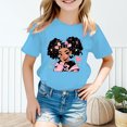 thumbnail image 2 of JTieacloth T-Shirt d'Été à Col Rond pour Filles, Imprimé de Dessins Animés, Décontracté, Ample, à Manches Courtes, Hauts Mignons pour Filles, Tailles 10-12 Ans, 2 of 5