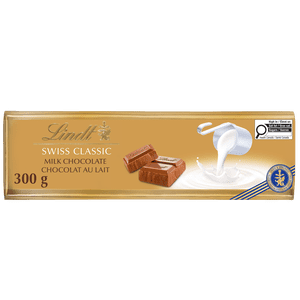 Lindt SWISS CLASSIC Gold Milk Chocolate Bar, 300 Grams