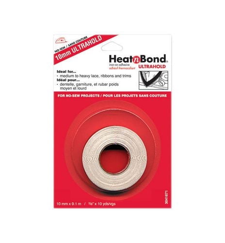HeatnBond® Ultra Hold Iron-On Adhesive Tape, 10 mm (0.39 in) × 9 m (3/8 in × 10 yd), 9.1 m (9.95 yd)