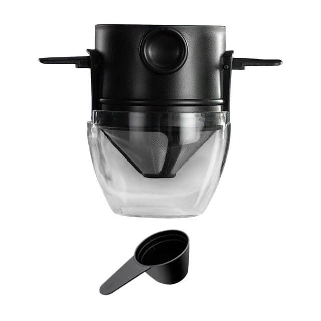 veasfak Paperless Pour Over Coffee Maker, Mesh , Coffee Accessories for the Office Black