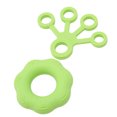 thumbnail image 2 of Finger Stretcher Hand Grip Strengthener Silicone Elastic Portable Lightweight Washable Finger Trainer for Exercise Light Green, 2 of 14