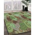 thumbnail image 3 of Ahgly Tapis Rectangulaire Lavable en Machine Intérieur Transitionnel Chêne Brun, 7 Pieds x 10 Pieds, 3 of 7