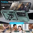 thumbnail image 3 of KOMI Compatible with Samsung Galaxy A16 5G Case Built in Slide Camera Lens Cover+Screen Protector+Finger Ring Holder Kickstand,Heavy Duty Shockproof Full Body Phone Cover,2025 Dark Green, 3 of 5