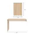thumbnail image 3 of Nexera Chrono Reversible Desk Panel For Home Office, Natural Blonde Oak & Ivory, 3 of 6