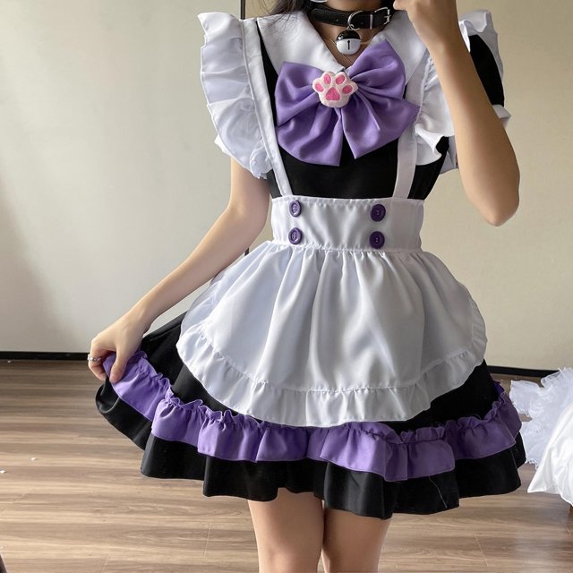 LOVZFMLL Robe de Demoiselle d'Honneur pour Femme, Mode, Unie, Décontractée, Manches Longues, Col Rond, Festival de Bière, Violet, 3TG