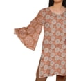 thumbnail image 4 of Moomaya Kurtis Courtes en Poly-Crêpe pour Femmes, Robe à Manches Kimono Imprimée, Haut Indien, 4 of 5