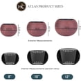 thumbnail image 4 of The HC Companies Jardinière Sphérique Atlas de 12 Pouces, Pot de Plante Rond en Plastique, Rouge, 4 of 5