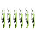 thumbnail image 1 of Aspire 6 PCS Double Hinged Corkscrew w/ Foil Cutter, Waiters Wine Bottle Opener - Green, 1 of 6