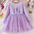 thumbnail image 1 of RXIRUCGD Girls' Dress With Embroidery And Tulle Princess Dress For Small And Medium Children( Purple, Size:8 Years ), 1 of 7