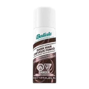 Batiste Dark Dry Shampoo Spray, Travel Size, Dark & Deep Brown Hair, Refresh Hair And Absorb Oil Between Washes, 50ml