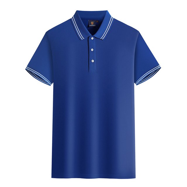 MAWCLOS Polo T-Shirt pour Garçons Coupe Ajustée Hauts Hommes Manches Courtes Décontracté Haut de Bureau Coloré Bleu P