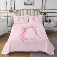 thumbnail image 1 of Erosebridal Cartoon Initial U Coverlet Set King, Kawaii Ribbon Bedding Set, Teens Princess Decor, 1 of 5