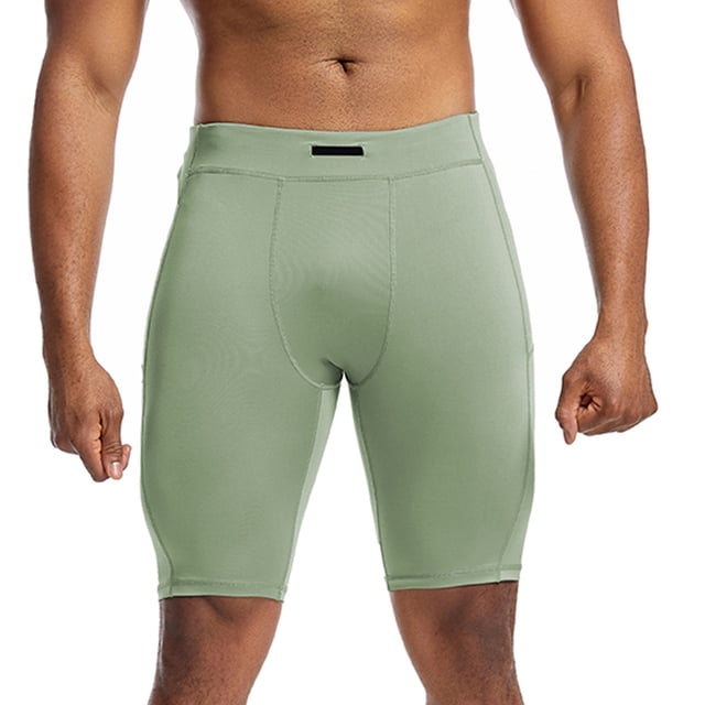 AherBiu Compression Shorts for Men Gym Athletic Running Sport Shorts Slimming Performance Underwear